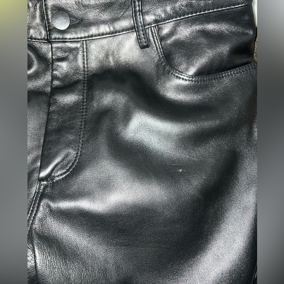 Gianni Bini  Black Genuine Leather Pants Size 2 - Picture 9 of 9